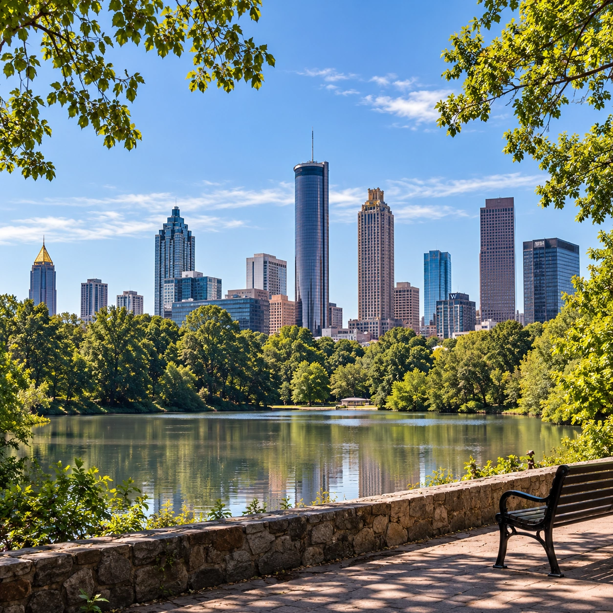 Atlanta skyline from Piedmont Park