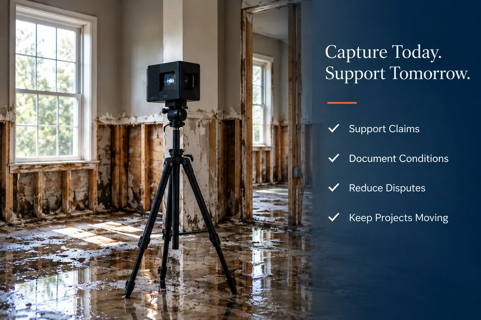 3D property documentation at a restoration loss