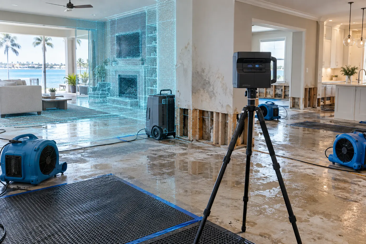 Damaged property transitioning into a digital twin