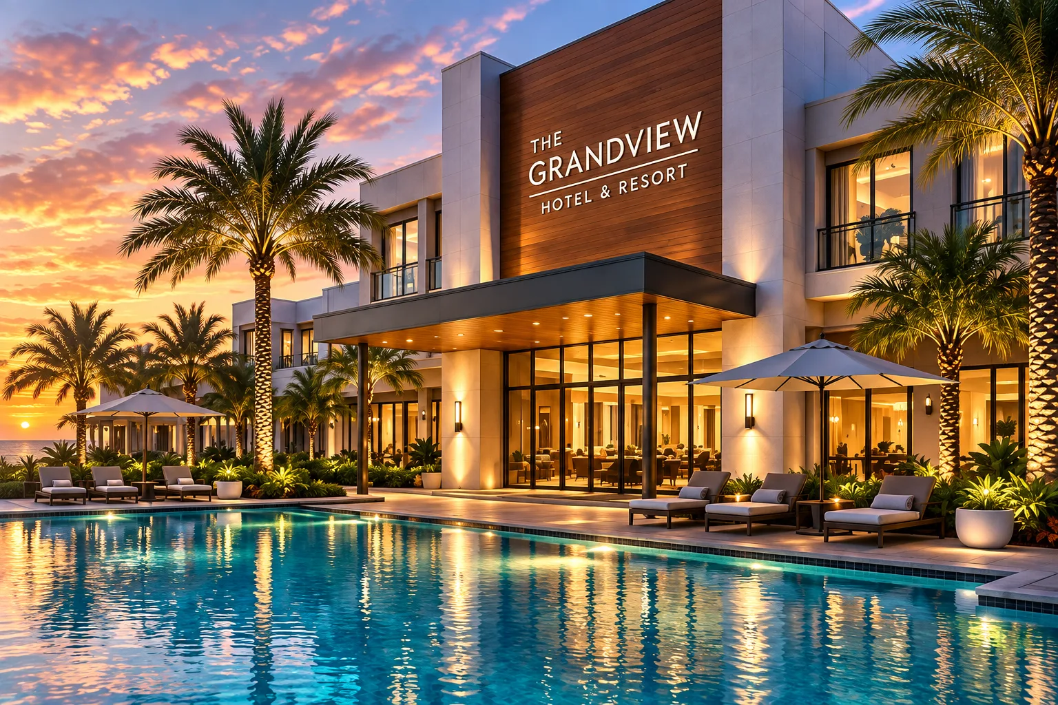 Luxury hotel and resort