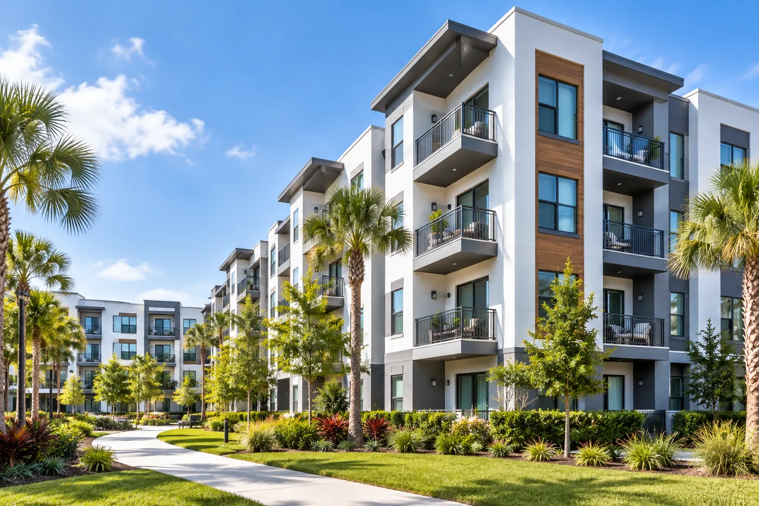 Modern multifamily apartment property