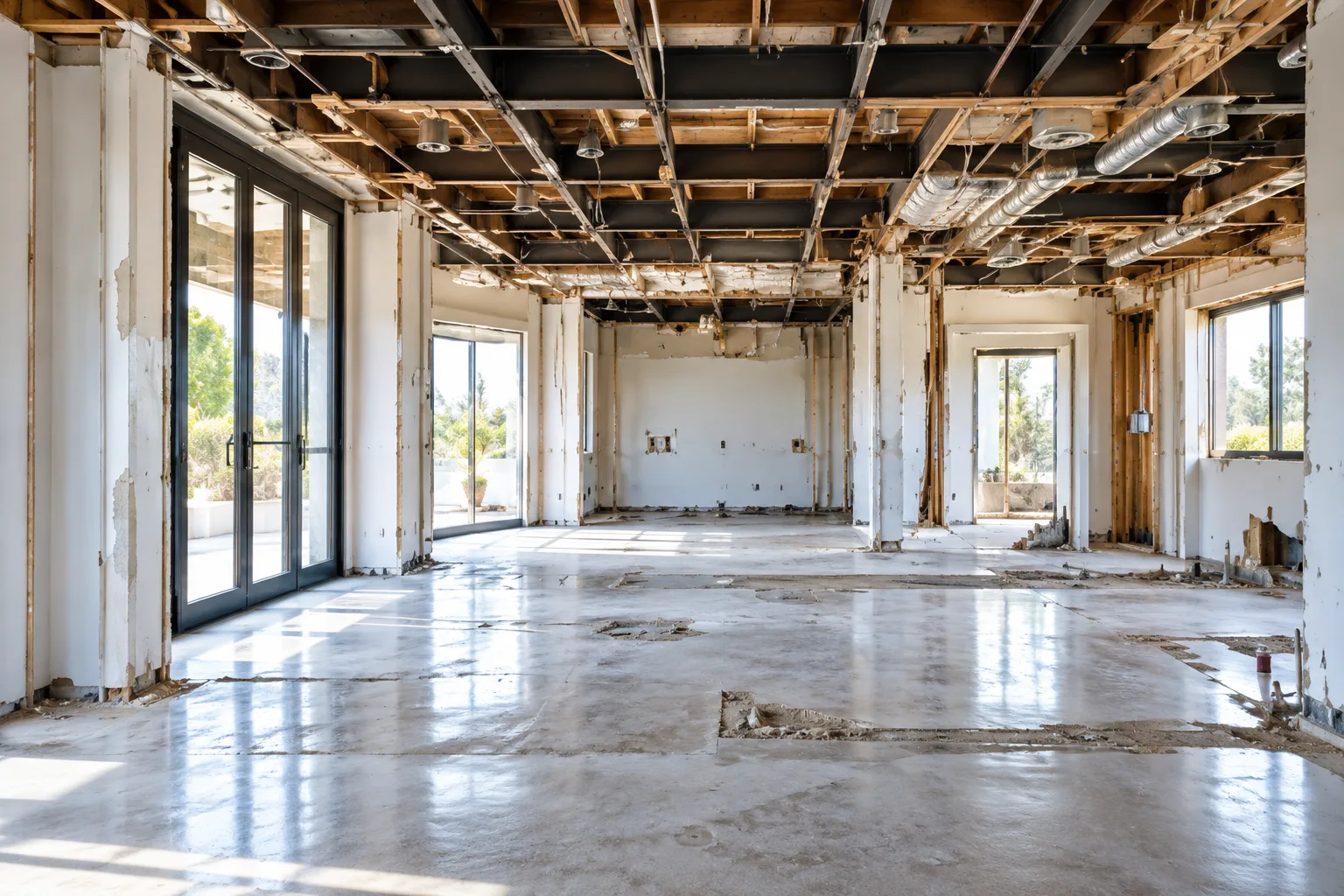 Commercial interior prepared for renovation