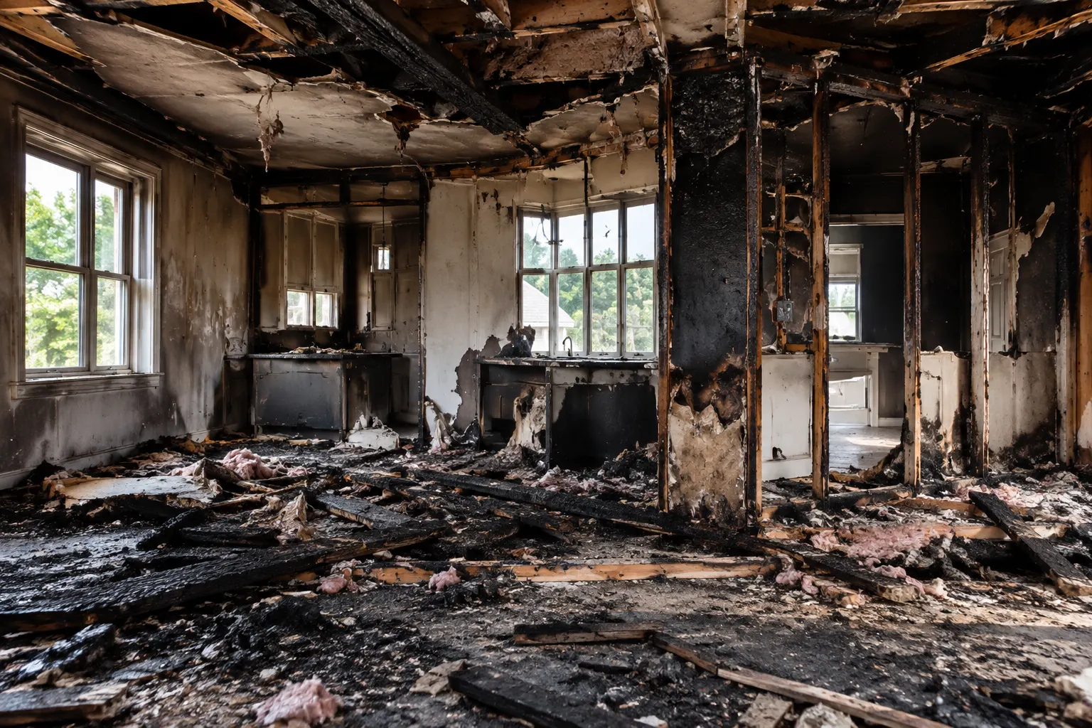 Fire and smoke damaged property