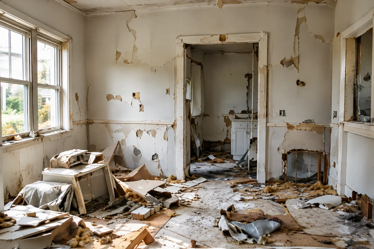 Property damage after a loss
