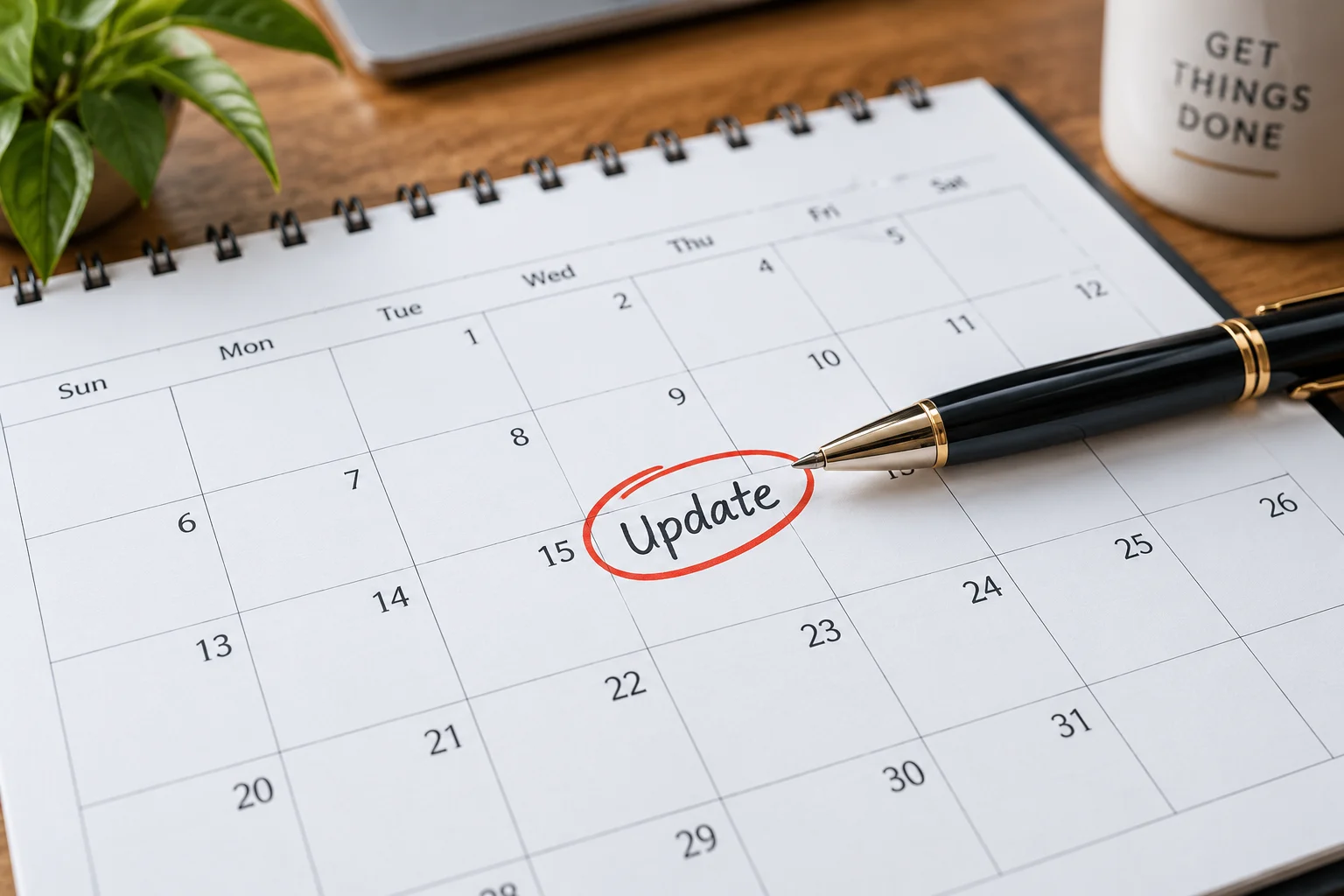 Property documentation update calendar