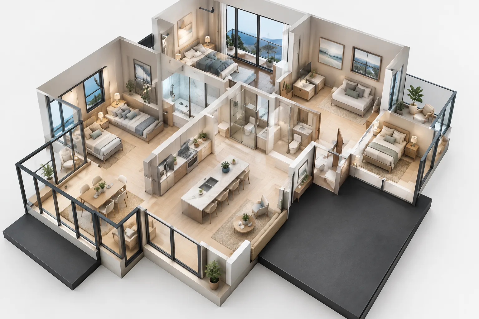 Three dimensional digital property model