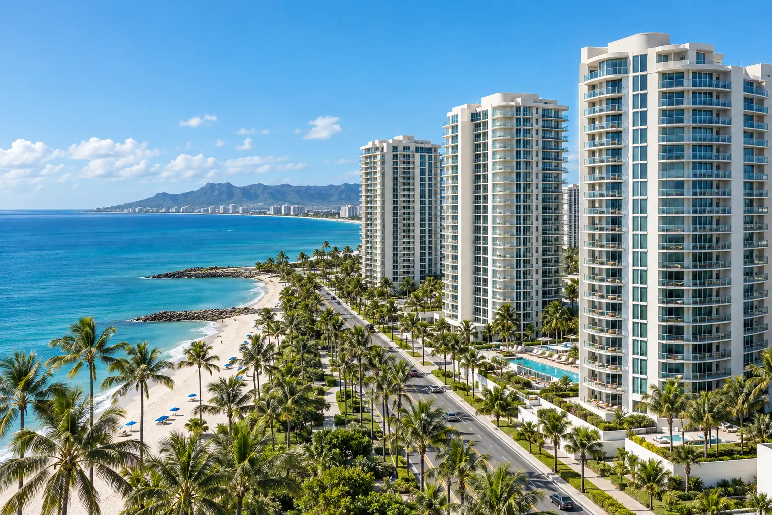 Coastal condominium buildings